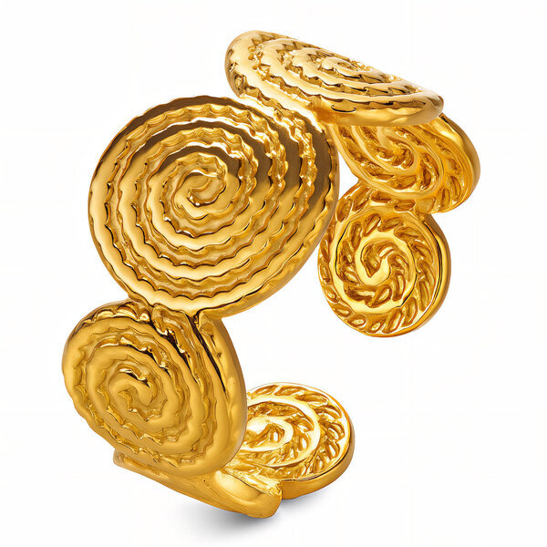 Ring, 18K Gold Plated Steel