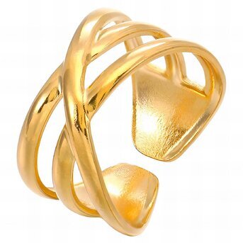 18K gold plated Stainless steel finger ring, Intensity