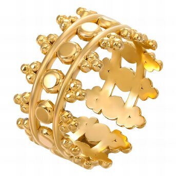 18K gold plated Stainless steel finger ring, Intensity