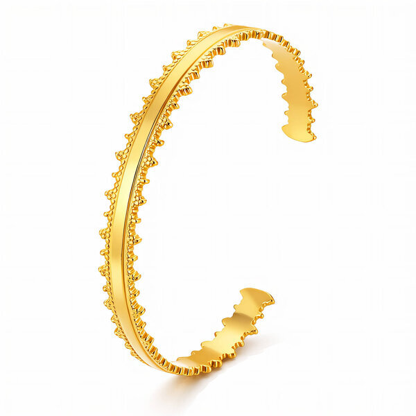 Bracelet, 18K Gold Plated Steel