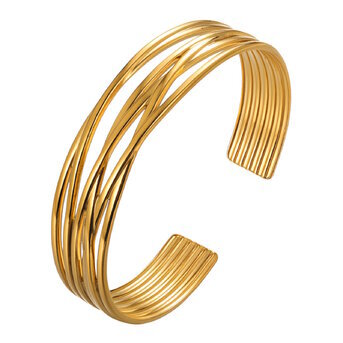 18K gold plated Stainless steel bracelet, Intensity