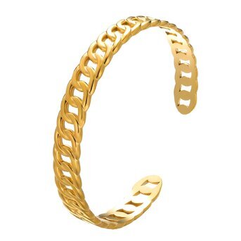 18K gold plated Stainless steel bracelet, Intensity