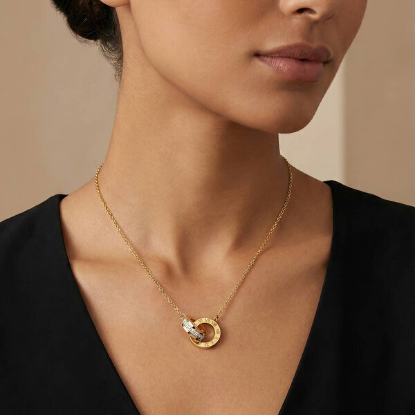 Necklace, 18K Gold Plated Steel