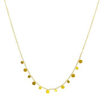 18K gold plated Stainless steel necklace, Intensity