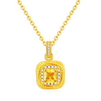 18K gold plated Stainless steel necklace, Intensity