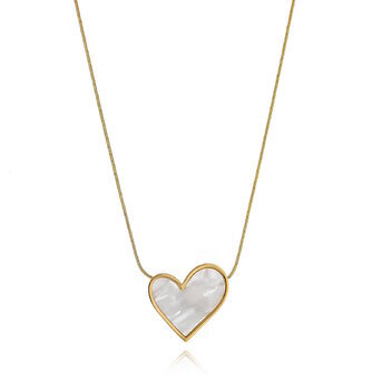 18K gold plated Stainless steel  "Heart" necklace, Intensity