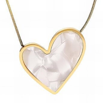 18K gold plated Stainless steel  "Heart" necklace, Intensity