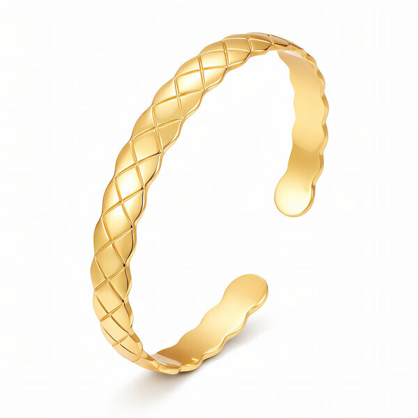 Bracelet, 18K Gold Plated Steel