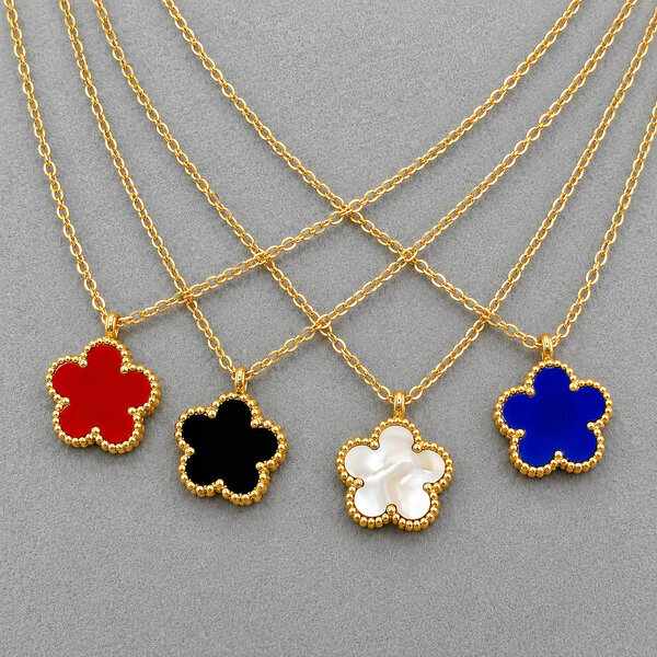 18K gold plated Stainless steel  "Flower" necklace, Intensity