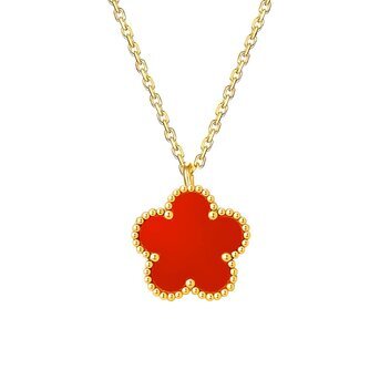 18K gold plated Stainless steel  "Flower" necklace, Intensity