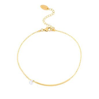 18K gold plated Stainless steel anklet, Intensity