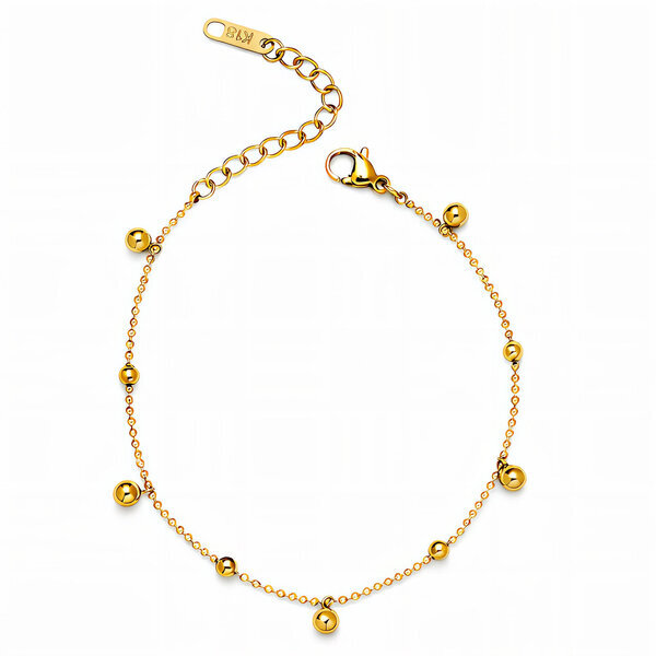 Bracelet, 18K Gold Plated Steel