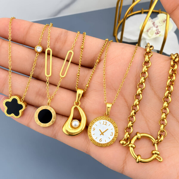 PVD Gold-Plated Stainless Steel Necklace - Intensity