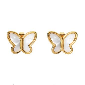 18K gold plated Stainless steel  "Butterflies" earrings, Intensity