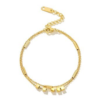 18K gold plated Stainless steel bracelet, Intensity