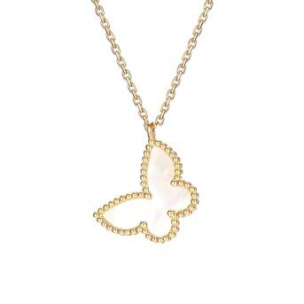 18K gold plated Stainless steel  "Butterfly" necklace, Intensity