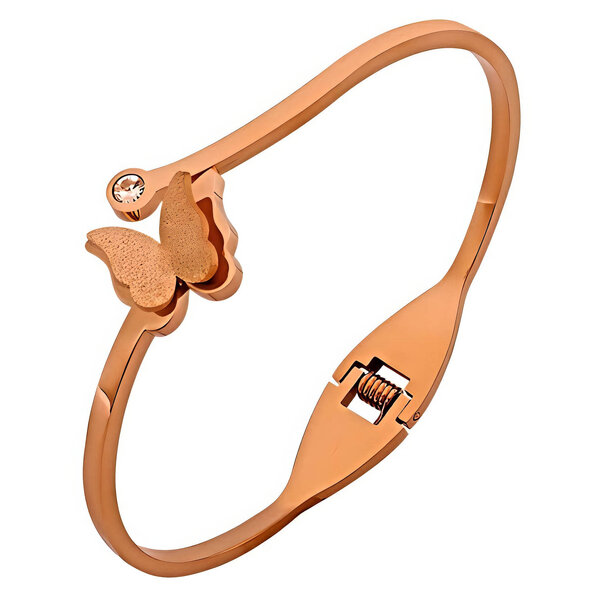 "Butterfly" Bracelet, 18K Gold Plated Steel
