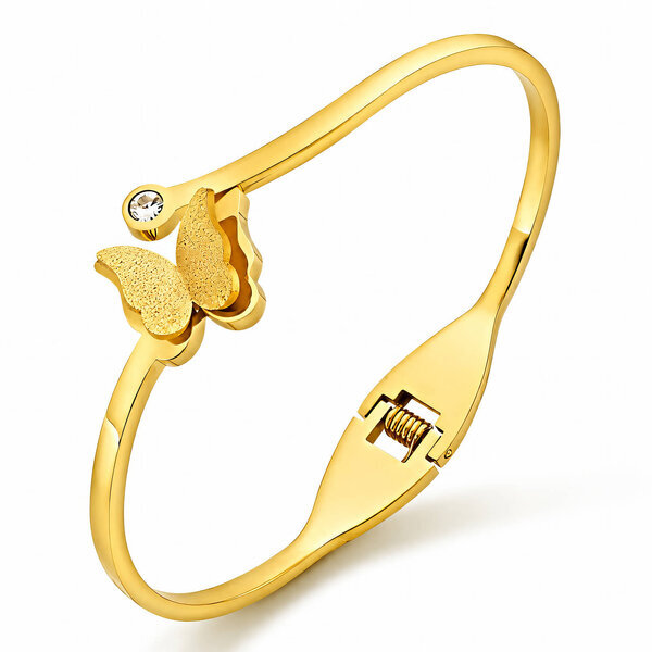 "Butterfly" PVD Gold-Plated Stainless Steel Bracelet - Intensity