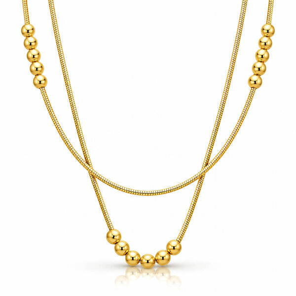 PVD Gold-Plated Stainless Steel Necklace - Intensity