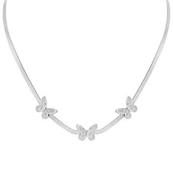 Stainless steel  "Butterflies" necklace, Intensity