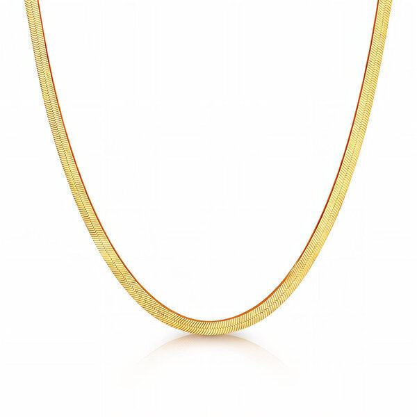 Necklace, 18K Gold Plated Steel