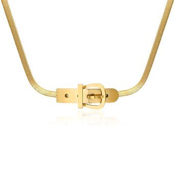 18K gold plated Stainless steel  "Belt" necklace, Intensity