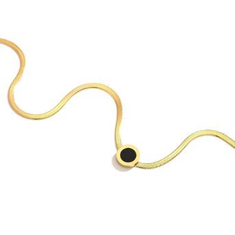 18K gold plated Stainless steel necklace, Intensity