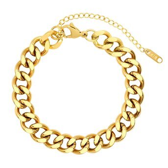 18K gold plated Stainless steel bracelet, Intensity