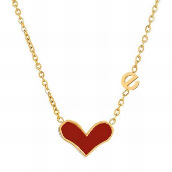 18K gold plated Stainless steel  "Heart" necklace, Intensity