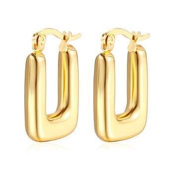 18K gold plated Stainless steel earrings, Intensity