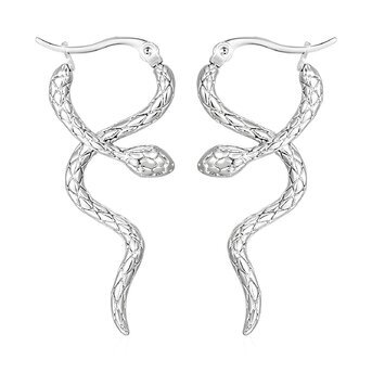 18K gold plated Stainless steel  "Snake" earrings, Intensity