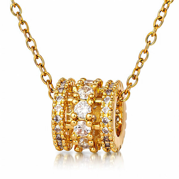 Necklace, 18K Gold Plated Steel