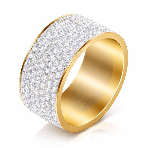 Ring, 18K Gold Plated Steel