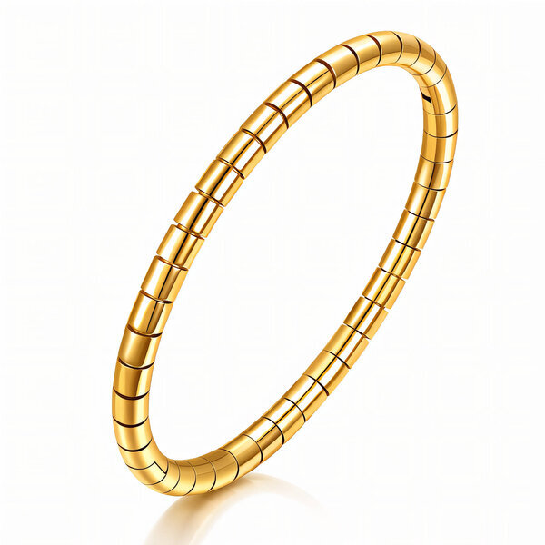 Bracelet, 18K Gold Plated Steel