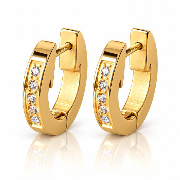 PVD Gold-Plated Stainless Steel Earrings - Ear Stack