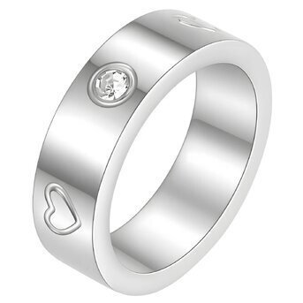 Stainless steel  "Hearts" finger ring, Intensity