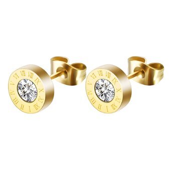 18K gold plated Stainless steel  "Inspired" earrings, Intensity
