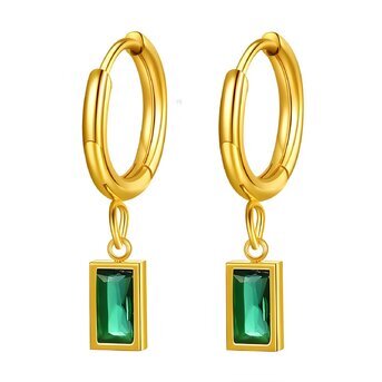 18K gold plated Stainless steel earrings, Intensity