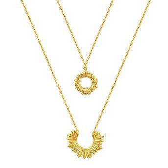 18K gold plated Stainless steel  "Flowers" necklace, Intensity