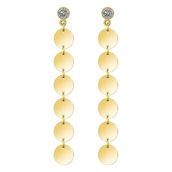 18K gold plated Stainless steel earrings, Intensity