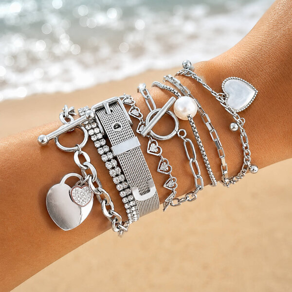 "Heart" Bracelet, Stainless Steel