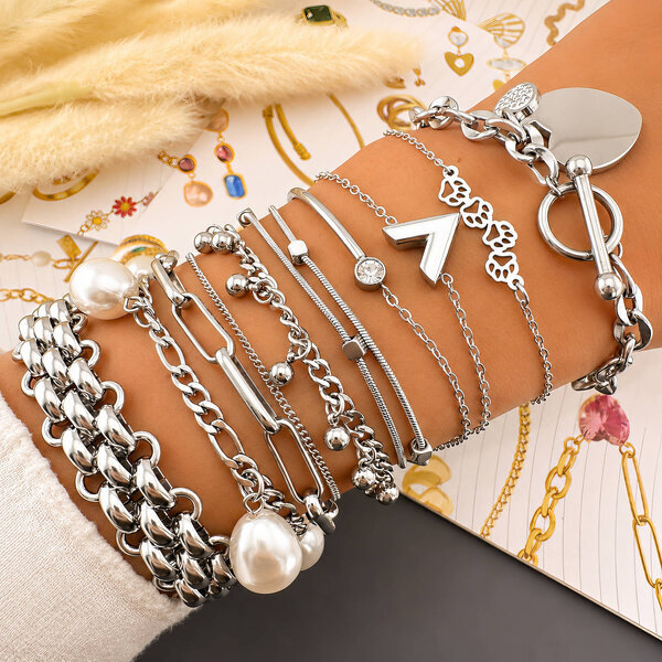 "Heart" Bracelet, Stainless Steel
