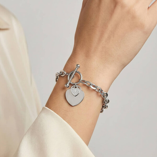 "Heart" Bracelet, Stainless Steel