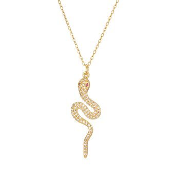18K gold plated Stainless steel  "Snake" necklace, Intensity