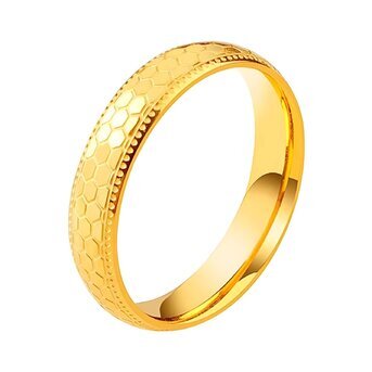 18K gold plated Stainless steel finger ring, Intensity