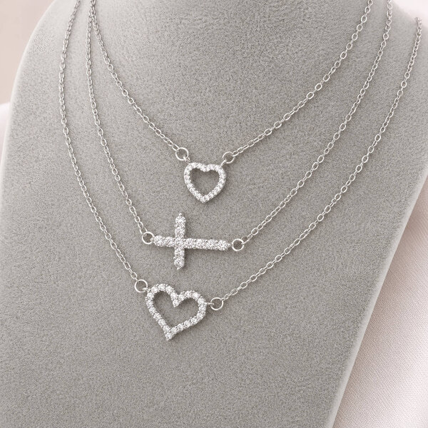 "Heart" Necklace, Stainless Steel
