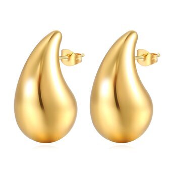 18K gold plated Stainless steel earrings, Intensity