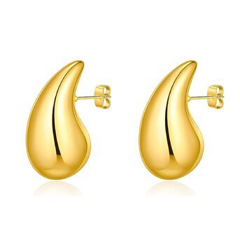 18K gold plated Stainless steel earrings, Intensity