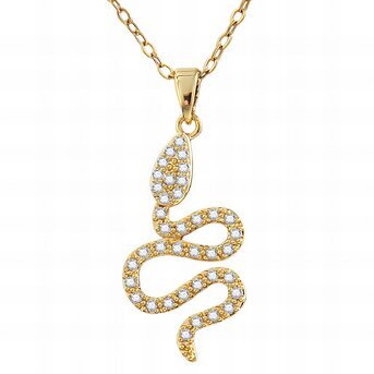 18K gold plated Stainless steel  "Snake" necklace, Intensity