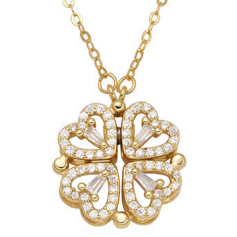 18K gold plated Stainless steel  "Flowers" necklace, Intensity